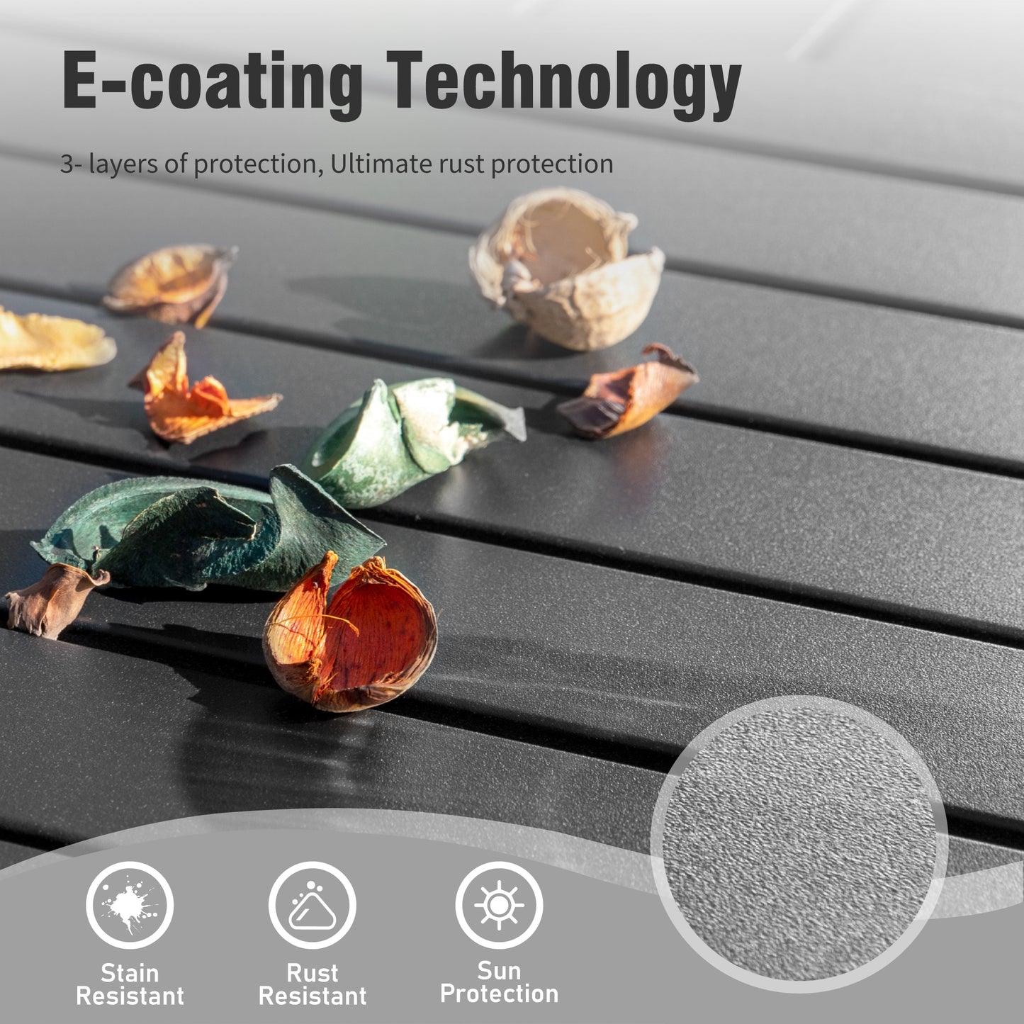 Captiva Designs 5pc Outdoor Patio Steel Dining Table & Stylish Cushioned Metal Chairs