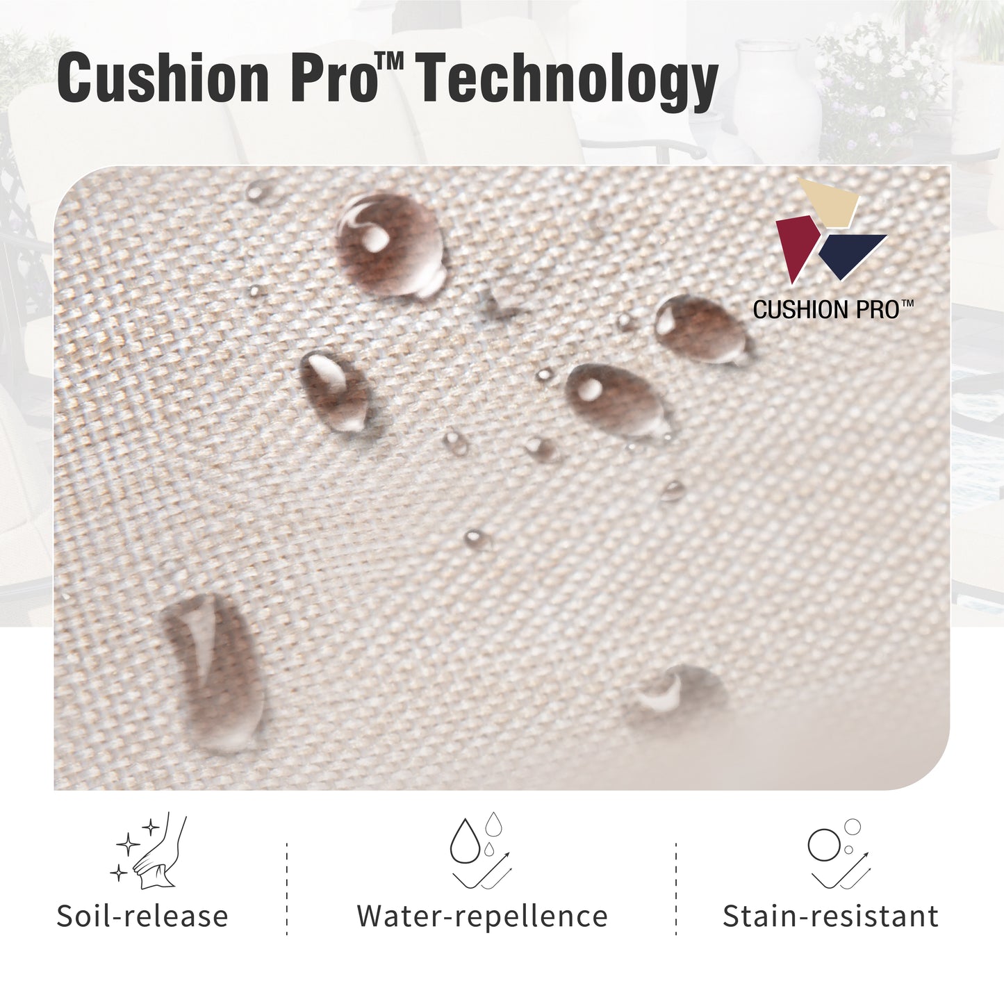 Captiva Designs 4pc extra large metal outdoor patio conversation set with swivel pattern-back chairs and coffee table