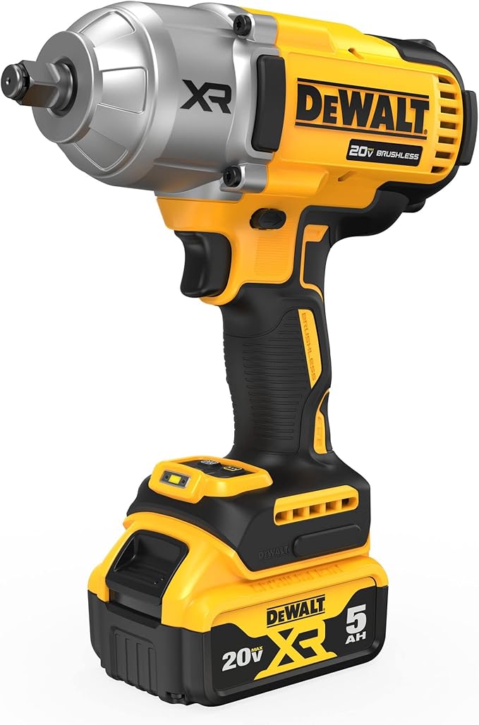 DEWALT 20V MAX Cordless Impact Wrench Kit, 20V MAX, 1/2" Hog Ring With 4-Mode Speed, Includes Battery, Charger and Kit Bag