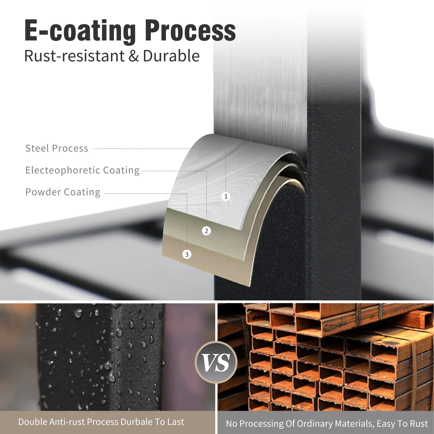 Captiva Designs 7 件套露台餐桌椅套装,配有带顶板的矩形桌子和金属可叠放椅子(带网状靠背)