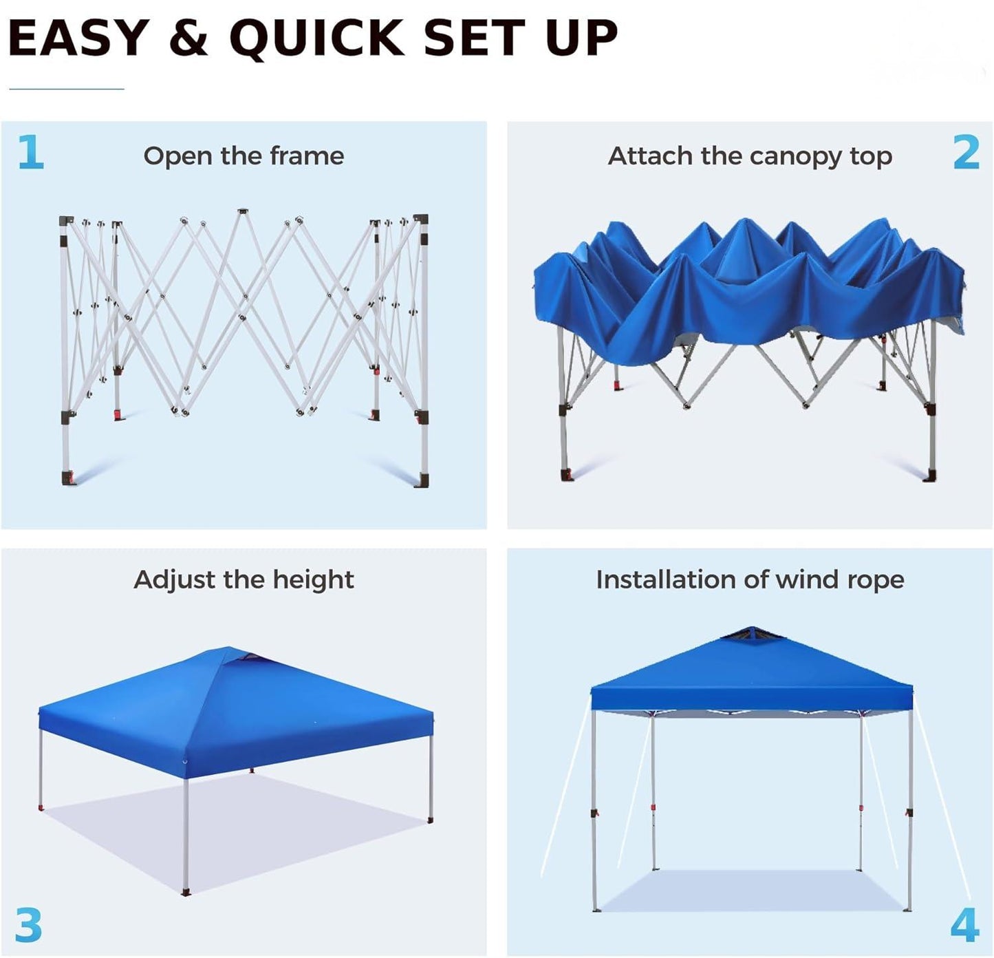 NATURE'S LODGE 10x10 Pop Up Canopy Tent, Gazebo Shelter Sun Shade Canopies Waterproof Patio Portable Popup Tents for Beach,Parties,Camping,100 Sq