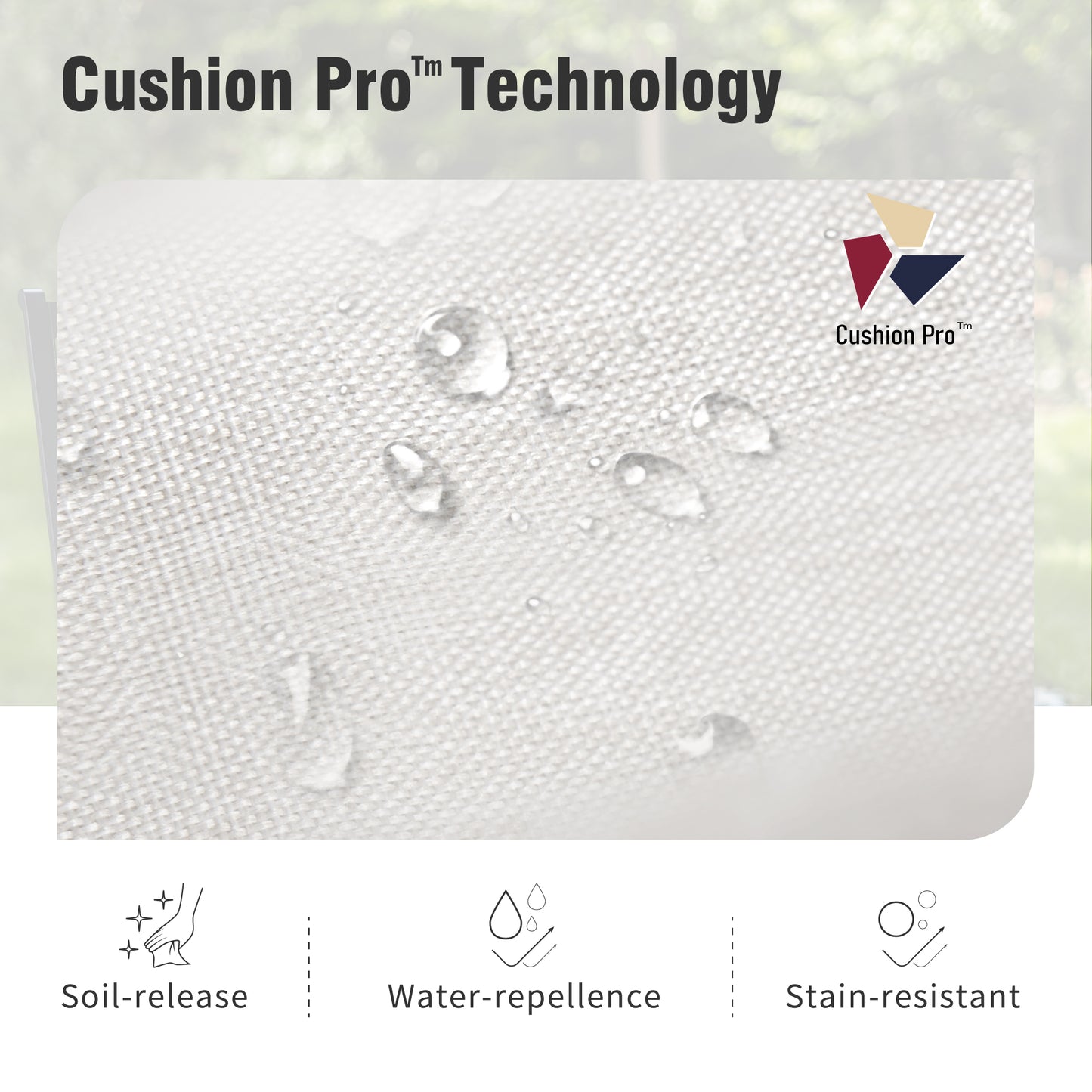 Captiva Designs Outdoor Half-Moon Sectional Patio Conversation Sets with 2 Round Table for Garden, Poolside, Balcony, Backyard