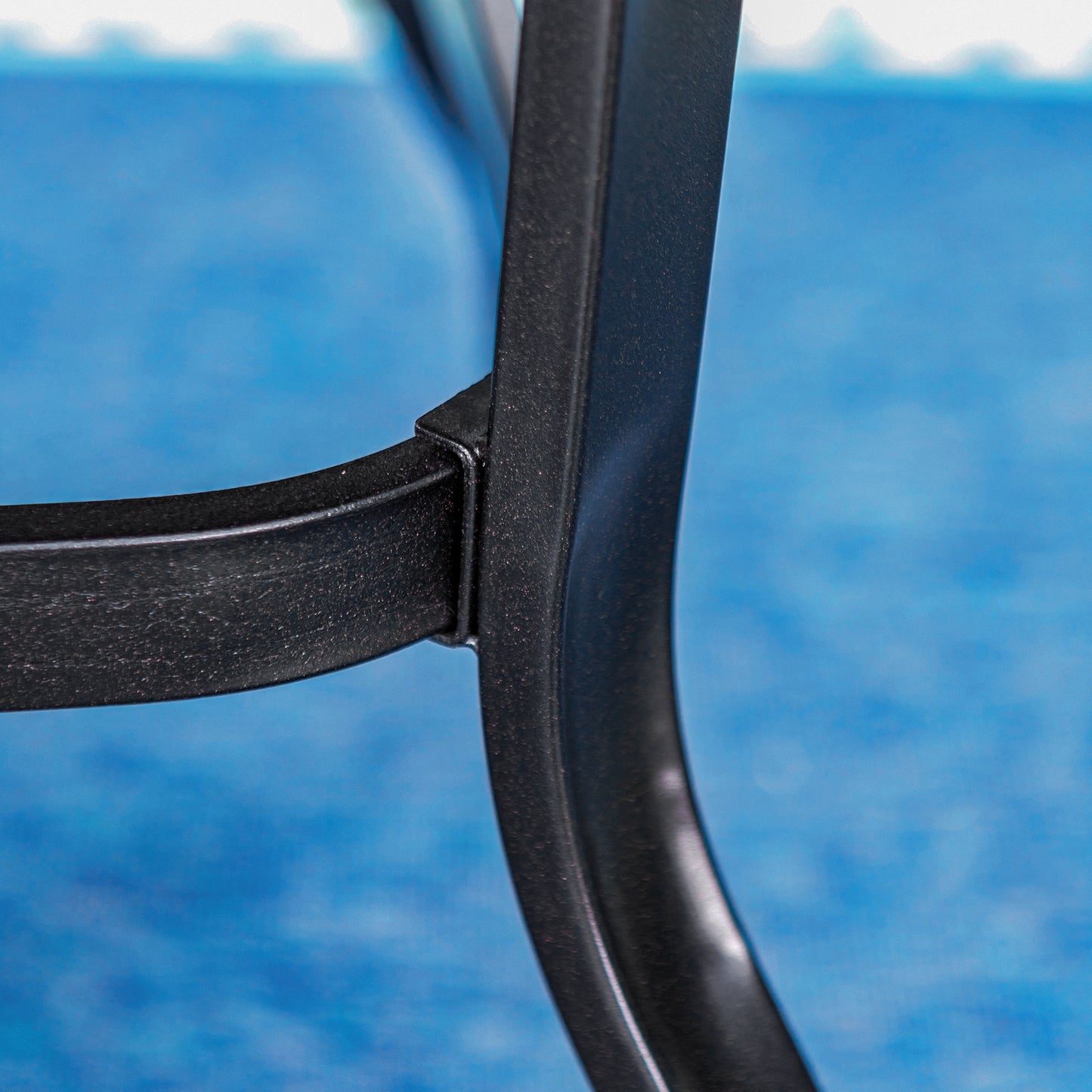 Captiva Designs 1pc Outdoor Patio Dining Steel Frame Table with Umbrella Hole for 4