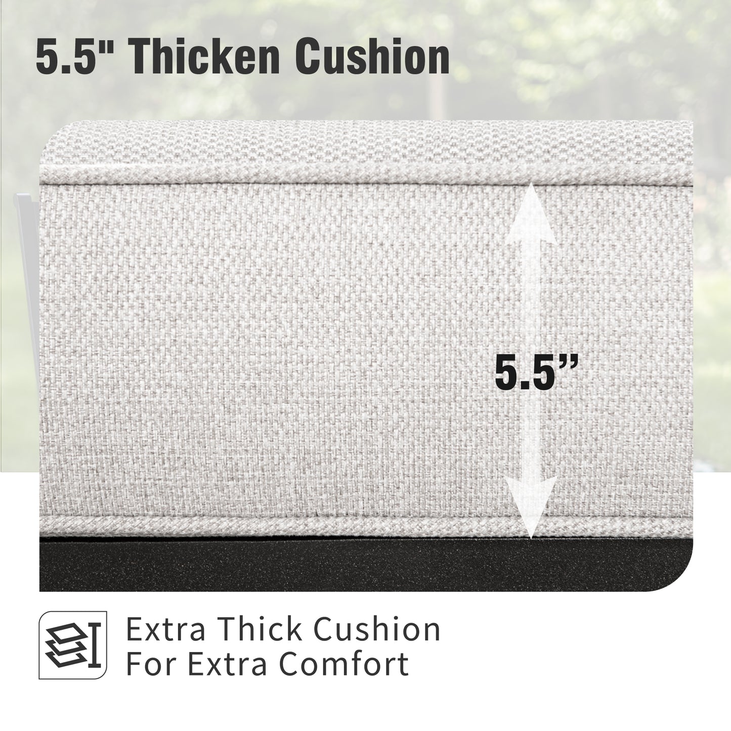 Captiva Designs 8pc Outdoor Half-Moon Sectional Patio Conversation Sets with 2 Round Table for Garden, Poolside, Balcony, Backyard