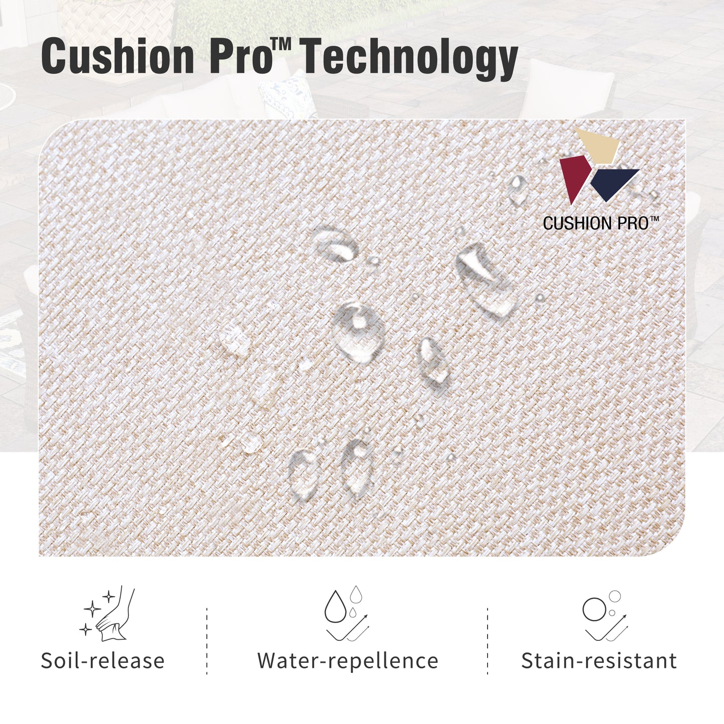 Captiva Designs 6 件套户外露台柳条藤条软垫火坑套装,配有脚凳和扶手椅