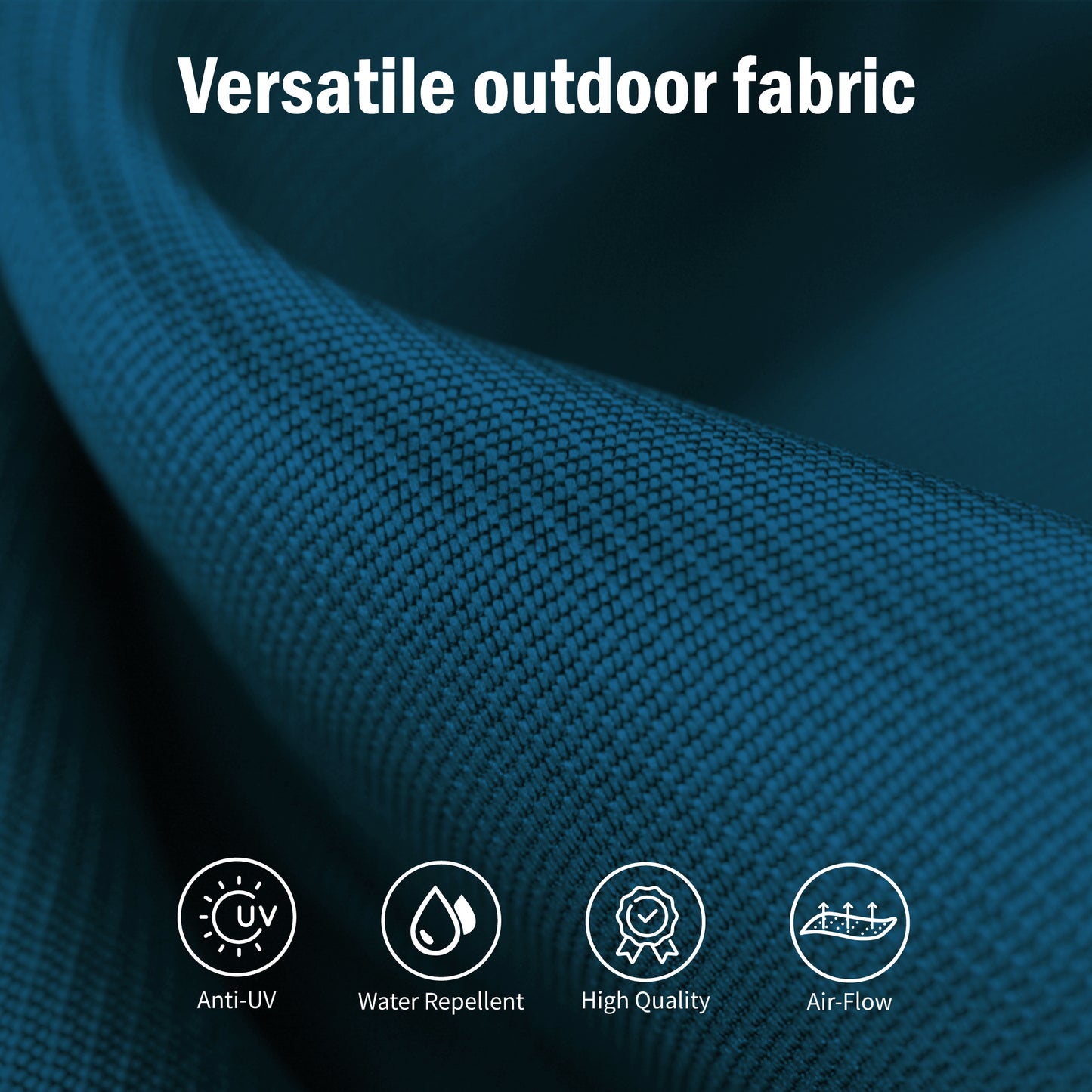 Captiva Designs 13 英尺大型双面露台遮阳伞,户外市场矩形遮阳伞 - 海军蓝(无底座)