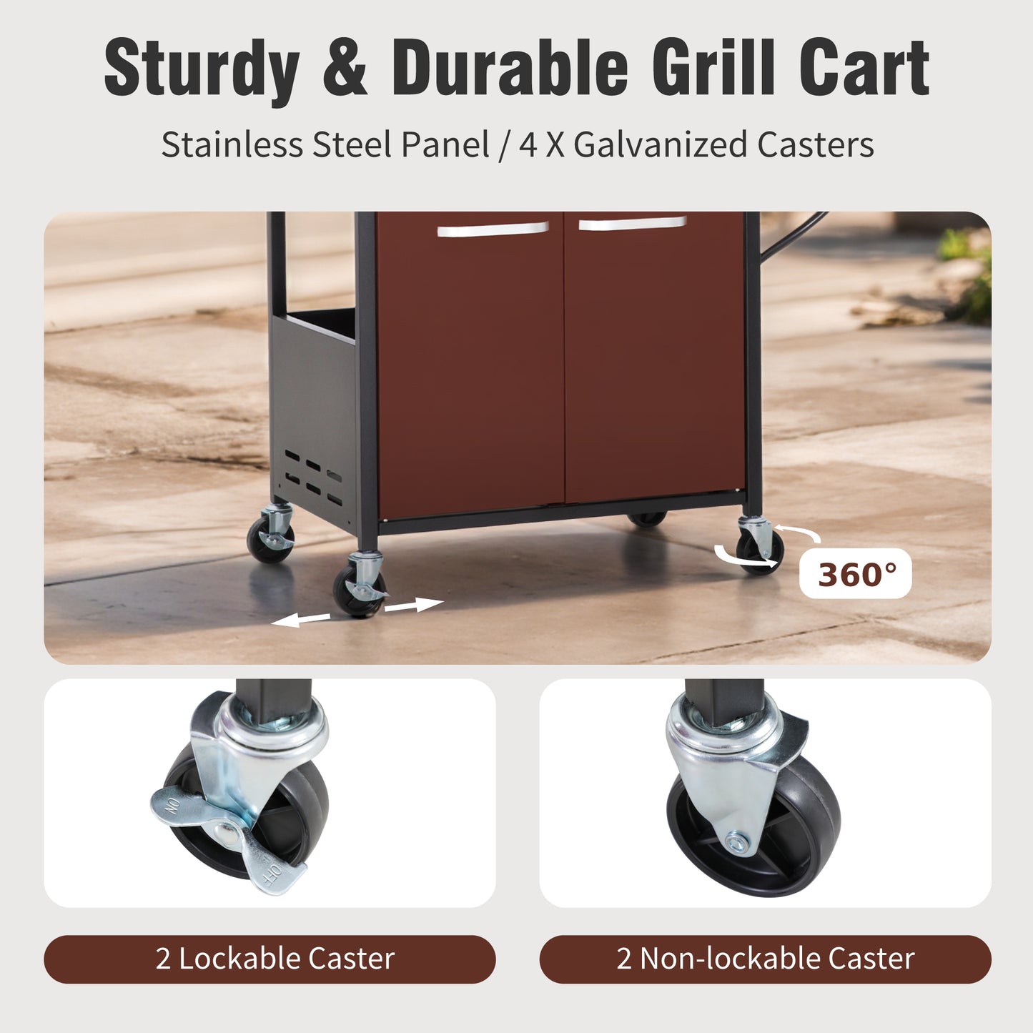 Captiva Designs 4 燃烧器丙烷烧烤炉,带侧燃烧器和瓷釉炉排 - 42,000 BTU