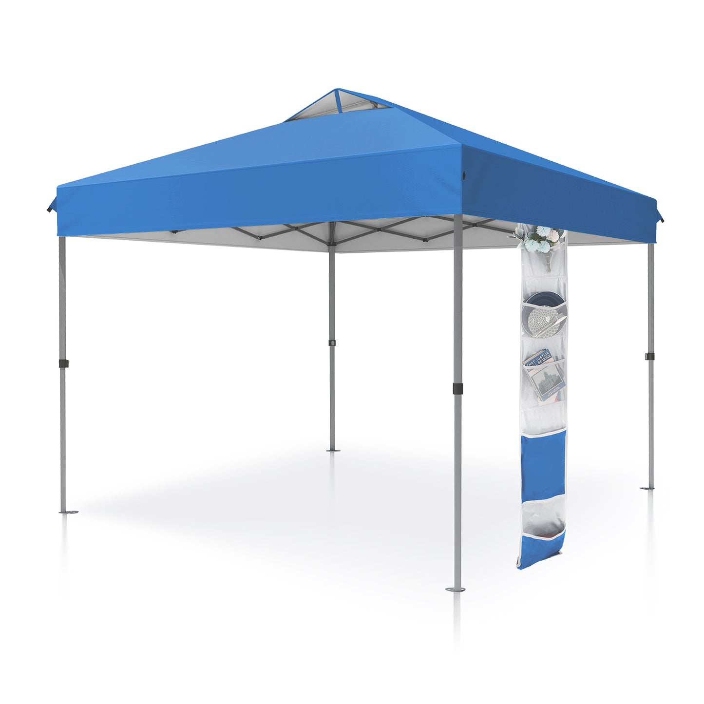 Captiva Designs 10’x10’ Instant Pop Up Canopy Tent – One-Push Setup with Vented Roof, Includes Storage Bag and Accessories