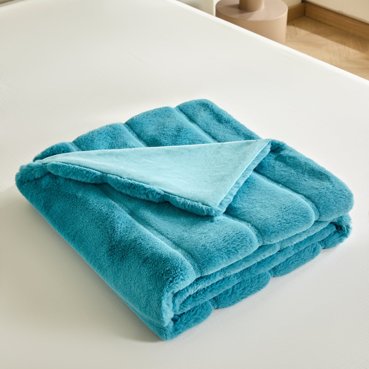 Rabbit fur blanket  100% polyester