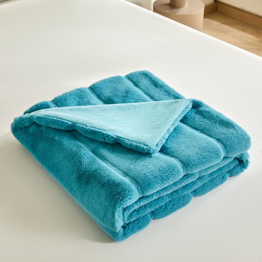 Rabbit fur blanket  100% polyester