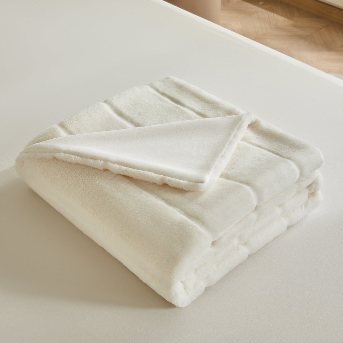 Rabbit fur blanket  100% polyester