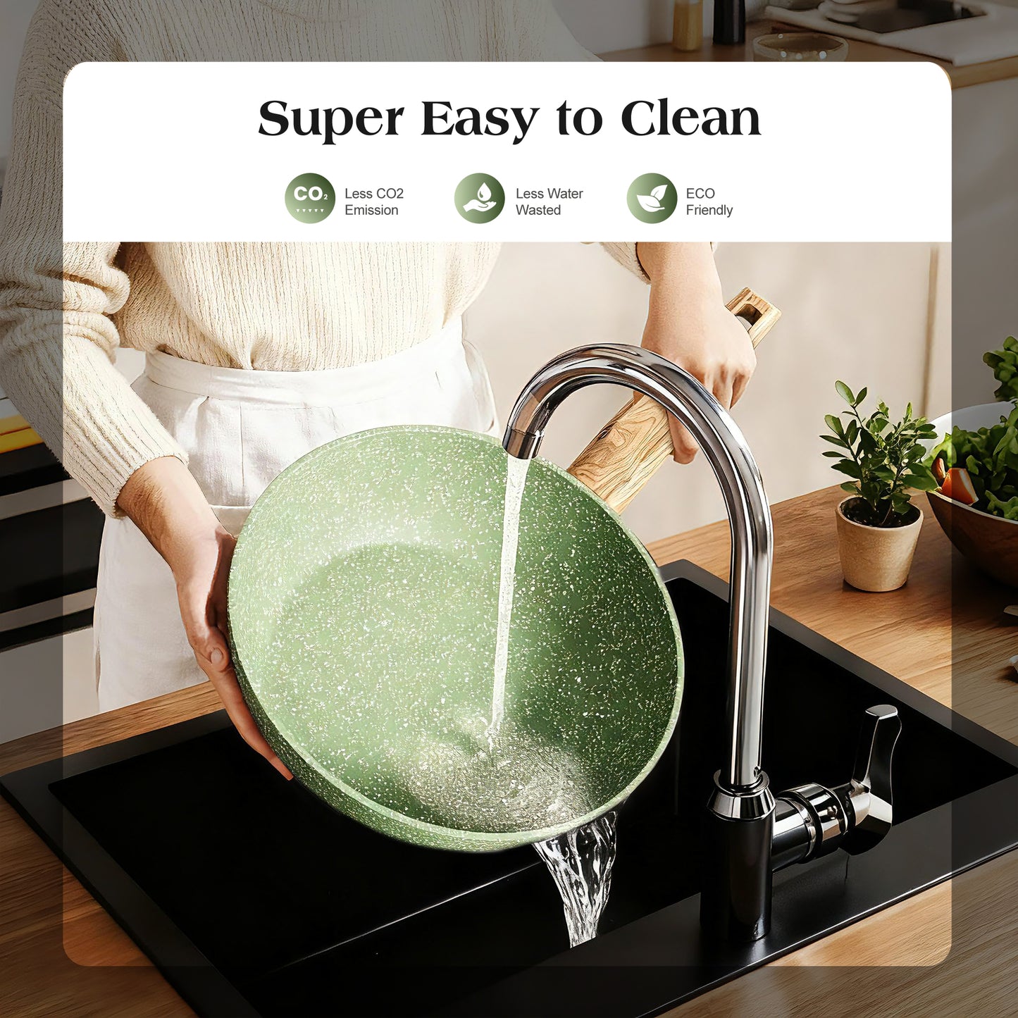 Captiva Designs Nonstick Granite Cookware and Bakeware Set with Heat-Resistant Bakelite Handle