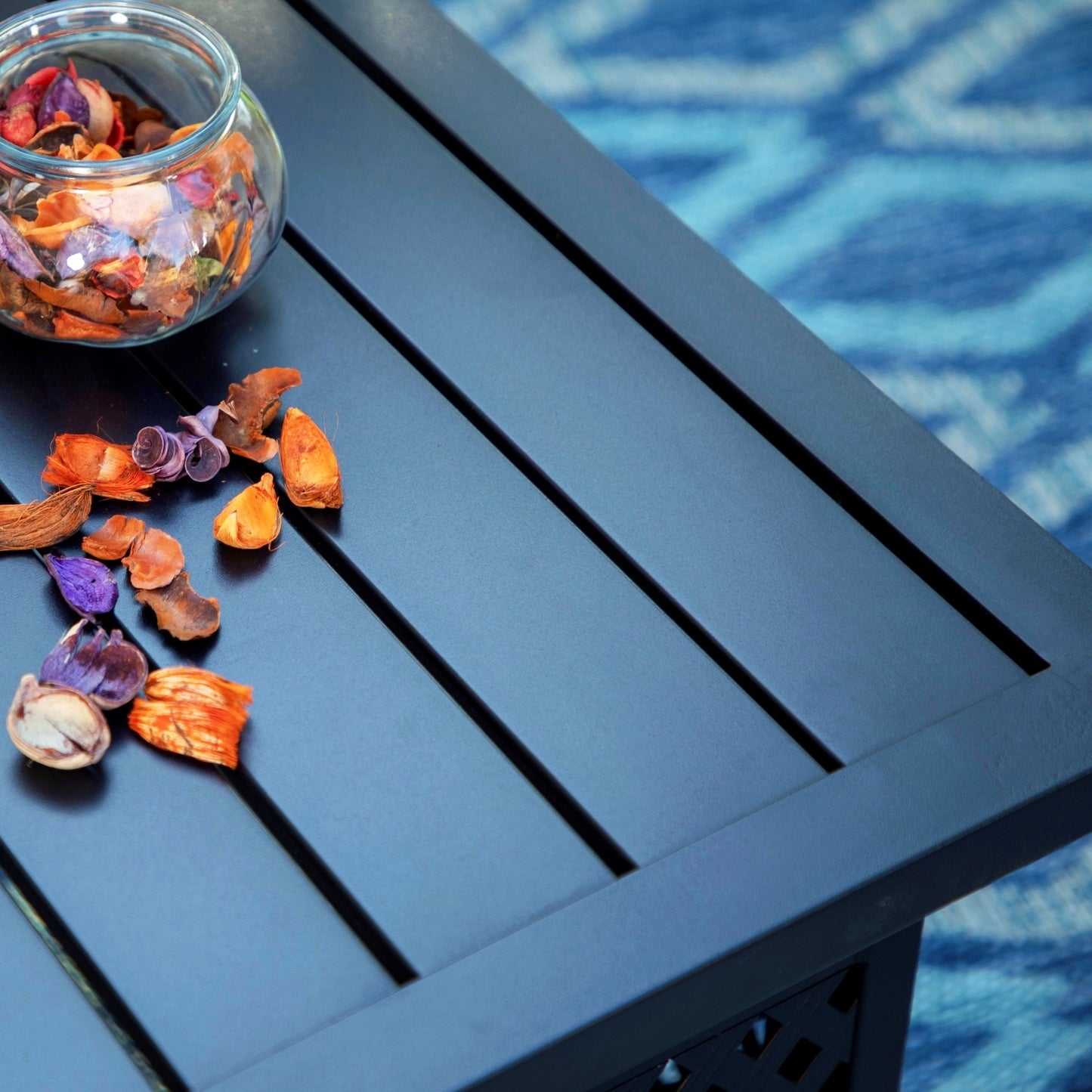 Captiva Designs 1pc Outdoor Patio Dining Table with Steel Frame