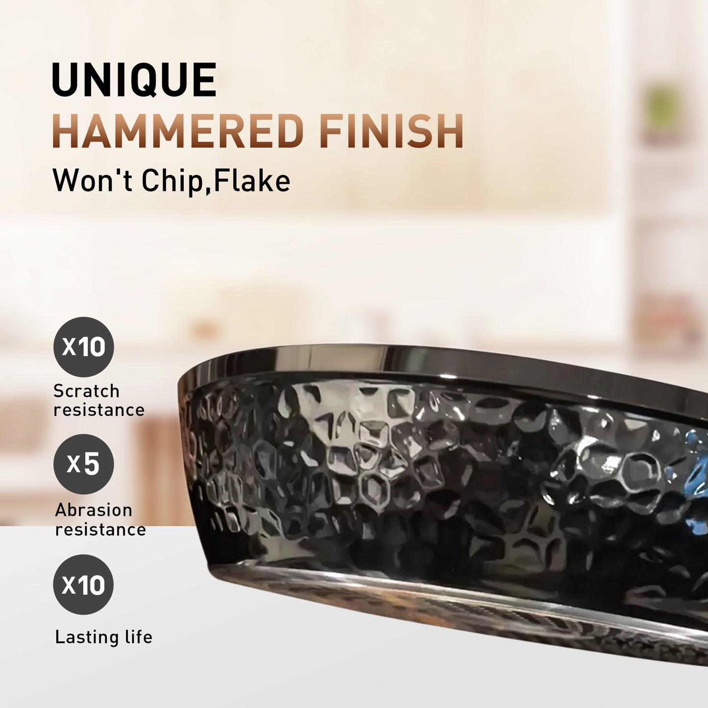 Captiva Designs Nonstick Granite Cookware Set with Heat-Resistant Bakelite Handle