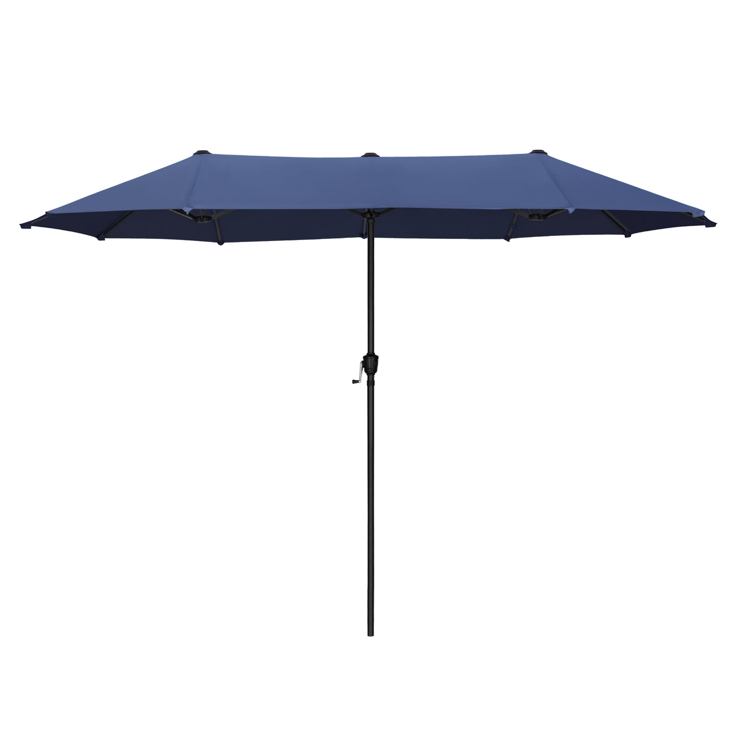 Captiva Designs 13ft Double-Sided Rectangular Patio Umbrella-Navy Blue