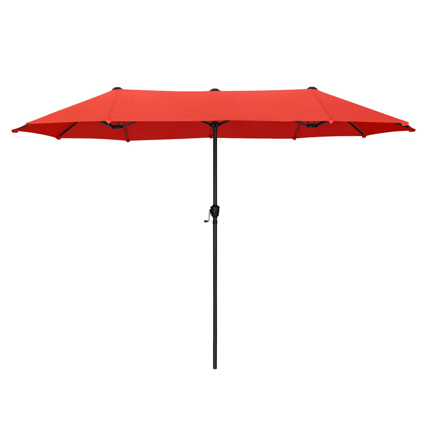 Captiva Designs 13ft Double-Sided Rectangular Patio Umbrella-Red