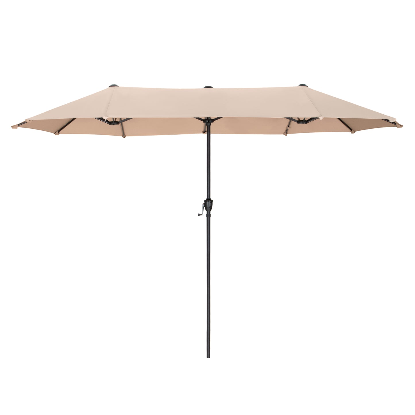 Captiva Designs 13ft Double-Sided Rectangular Patio Umbrella-Beige
