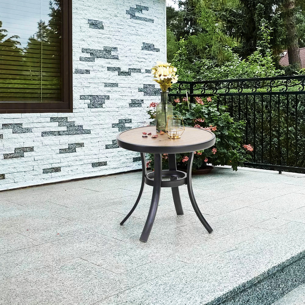 Captiva Designs 1pc Outdoor Patio Dining Table with Steel Frame