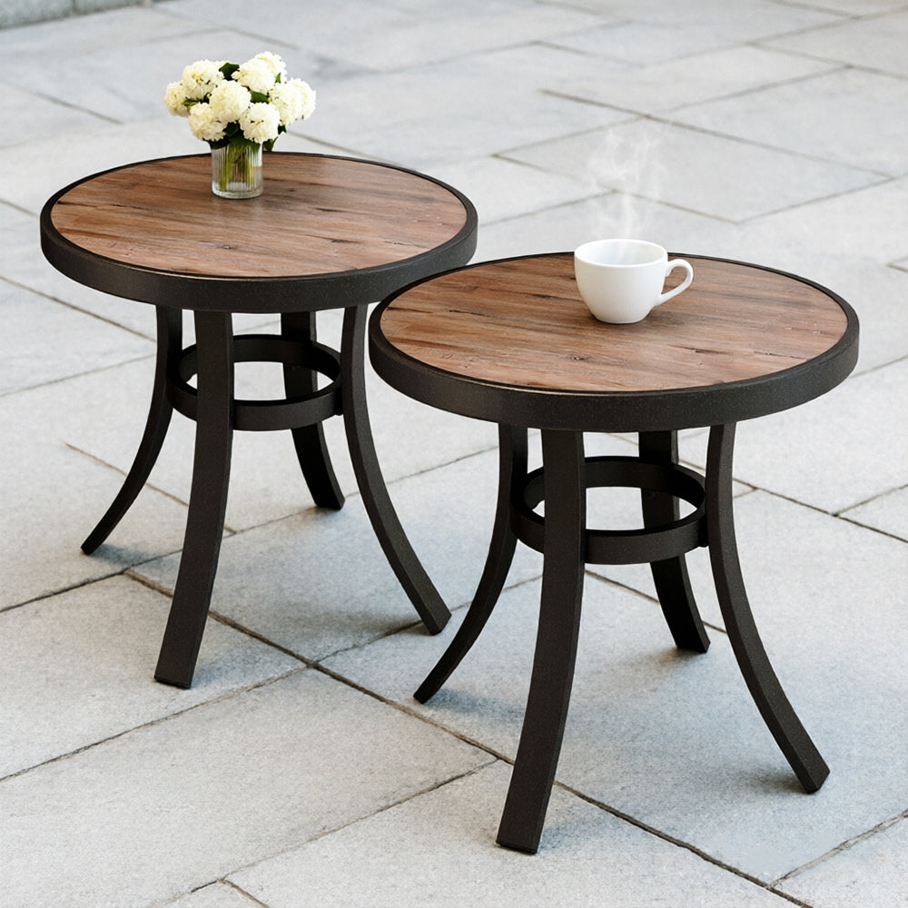 Captiva Designs Outdoor Patio Dining Table with Powder-coated Steel Frame