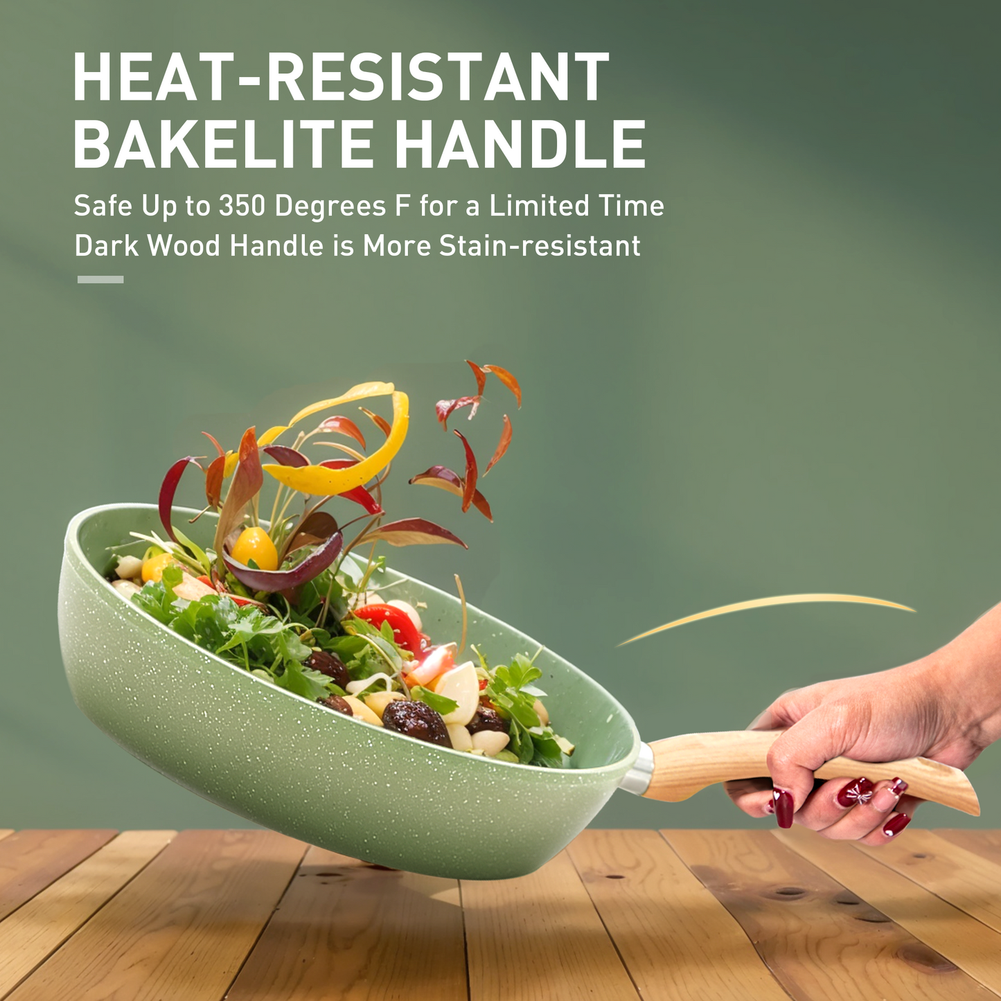Captiva Designs Nonstick Granite Cookware and Bakeware Set with Heat-Resistant Bakelite Handle