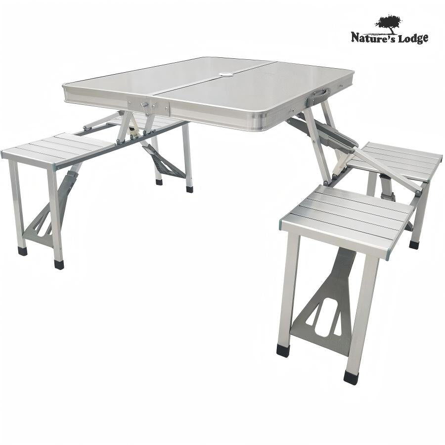 Nature's Lodge Folding Camping Table and Chair Combo