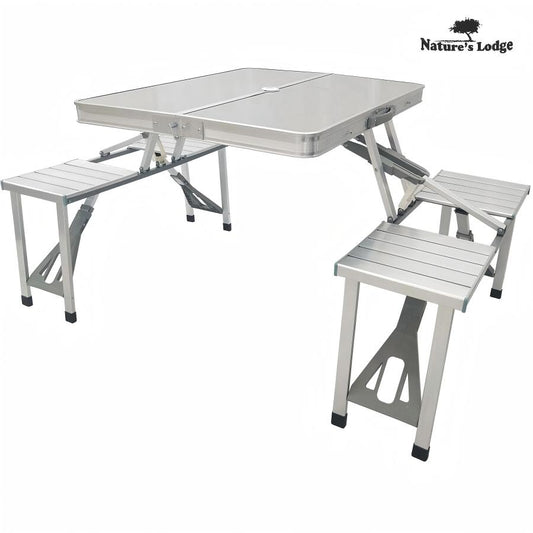 Nature's Lodge Folding Camping Table and Chair Combo