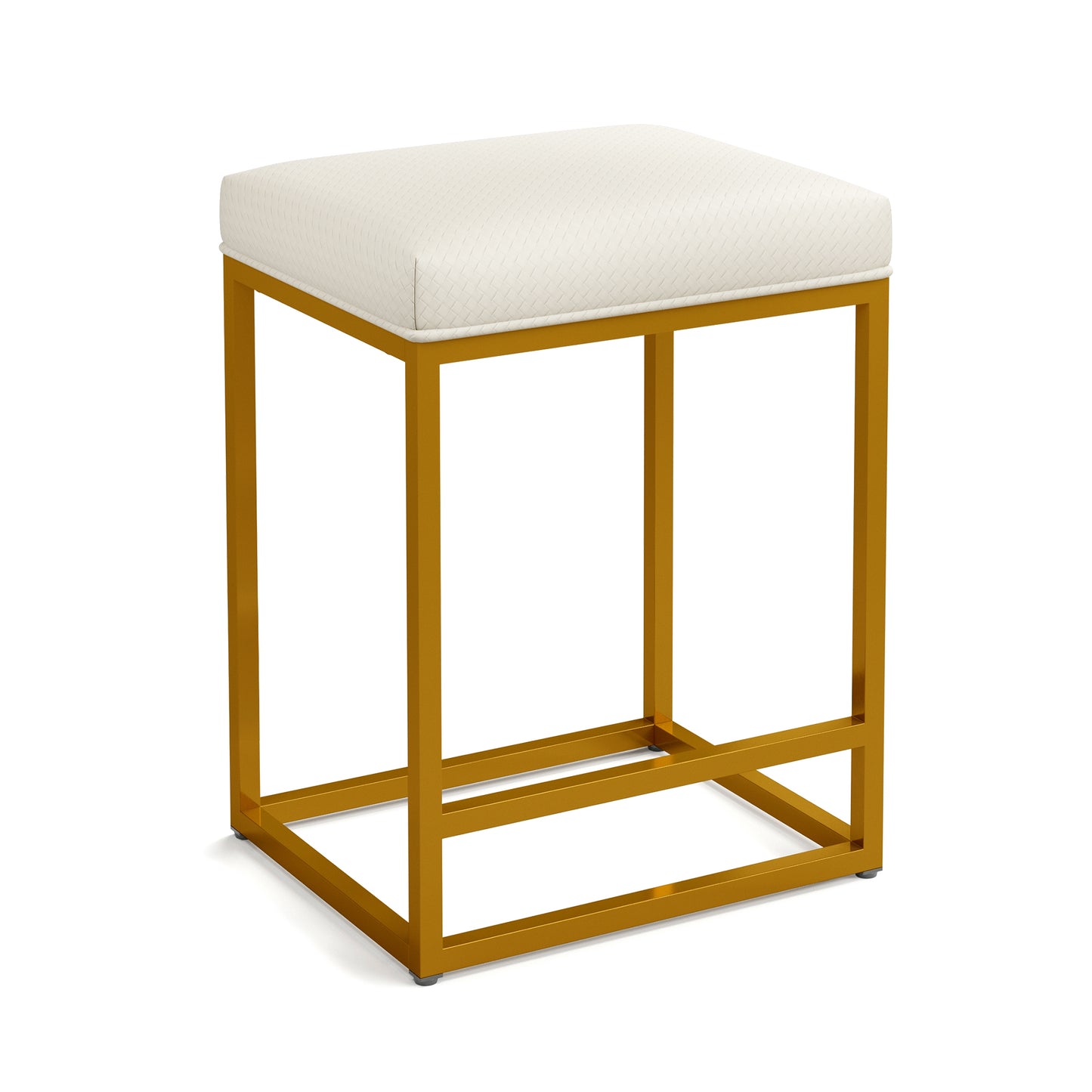 Captiva Designs 24 inch Counter Height Bar Stool with Faux Leather Cushion and Sturdy Metal Frame