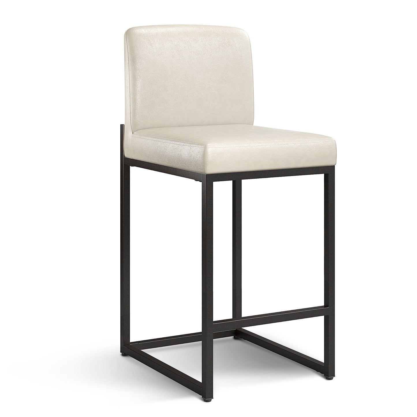 Captiva Designs 24 inch Height Bar Stool with Padded Seat and Back & Sturdy Steel Frame & Footrest