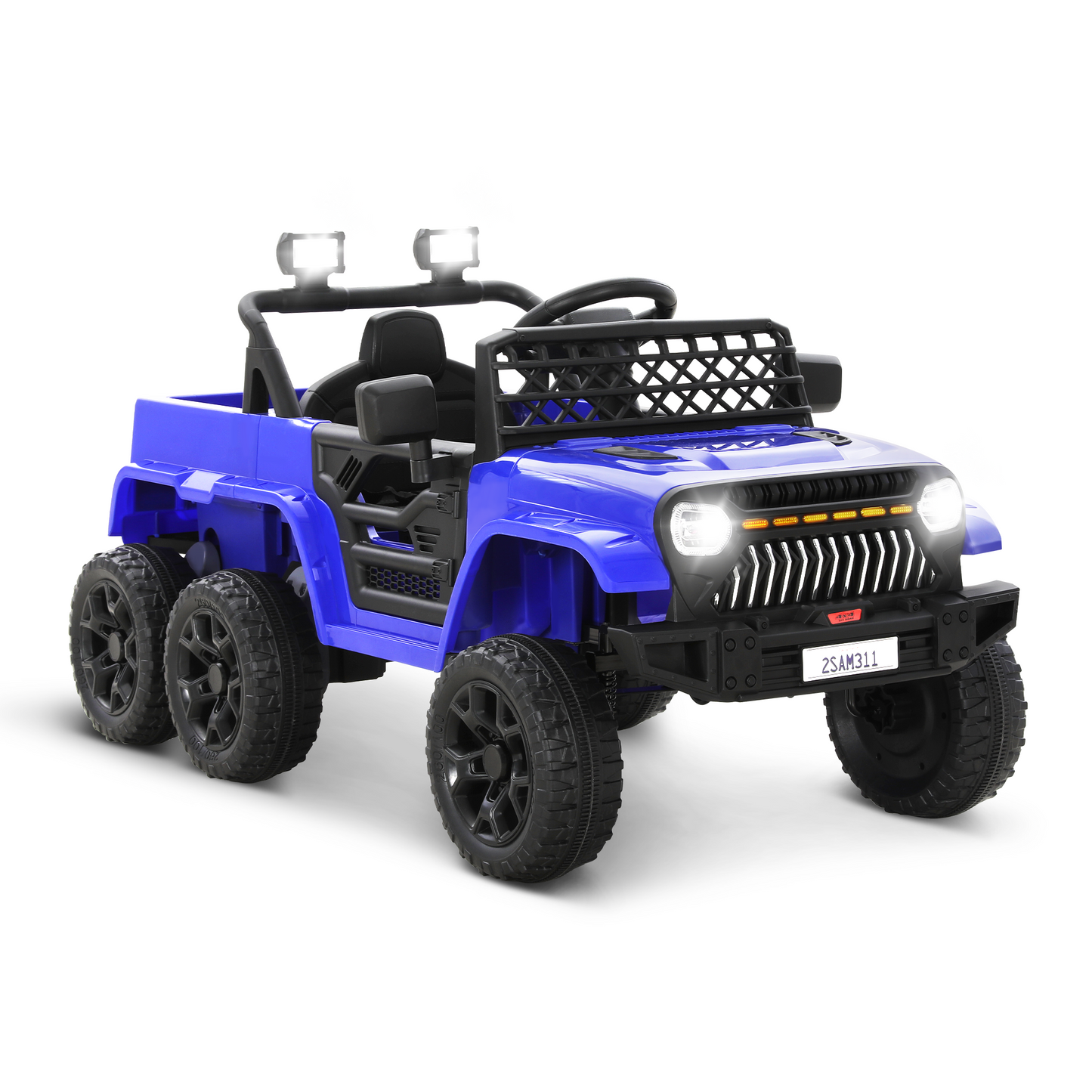 Captiva Designs Electric Jeep Car with Remote Control & Bluetooth Music & Off-Road Power Wheels