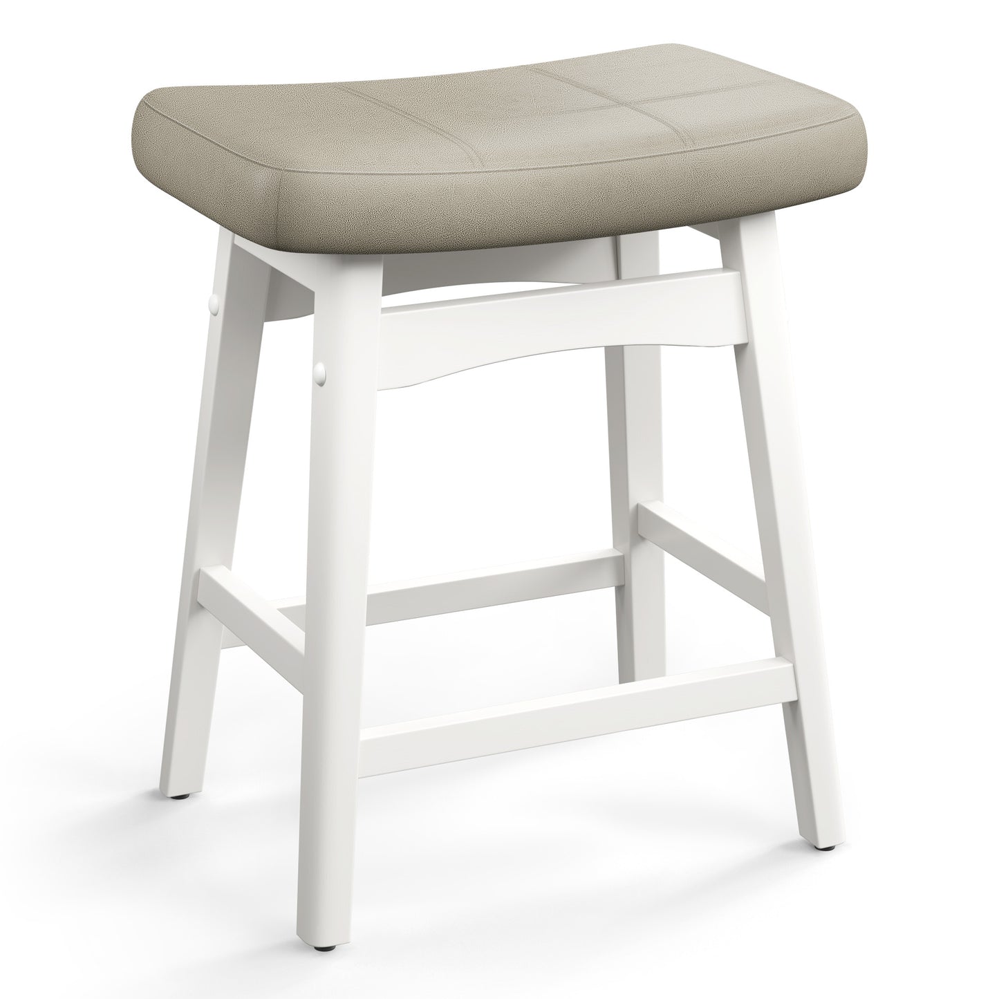 Captiva Designs 24 inch Counter Height Bar Stool with Padded Seat & Solid Wood Frame & Footrest