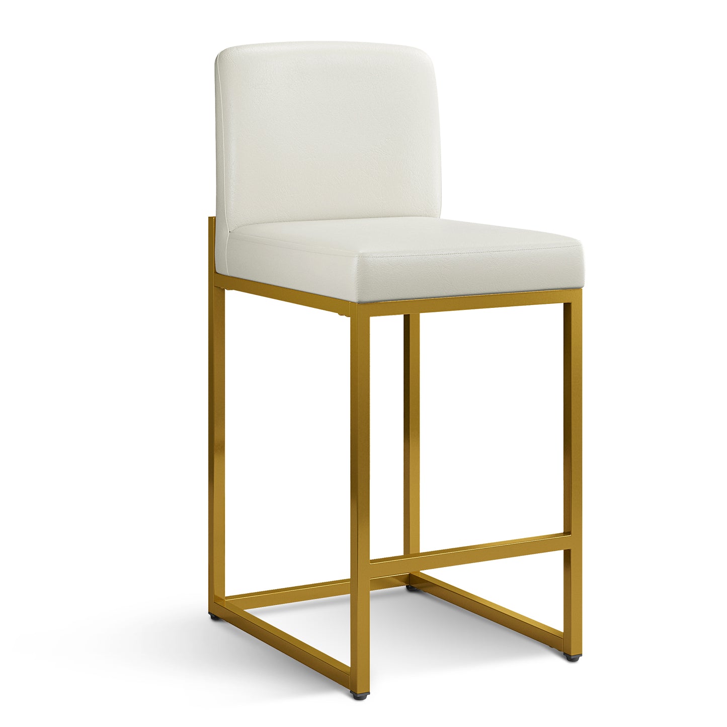 Captiva Designs 24 inch Height Bar Stool with Padded Seat and Back & Sturdy Steel Frame & Footrest