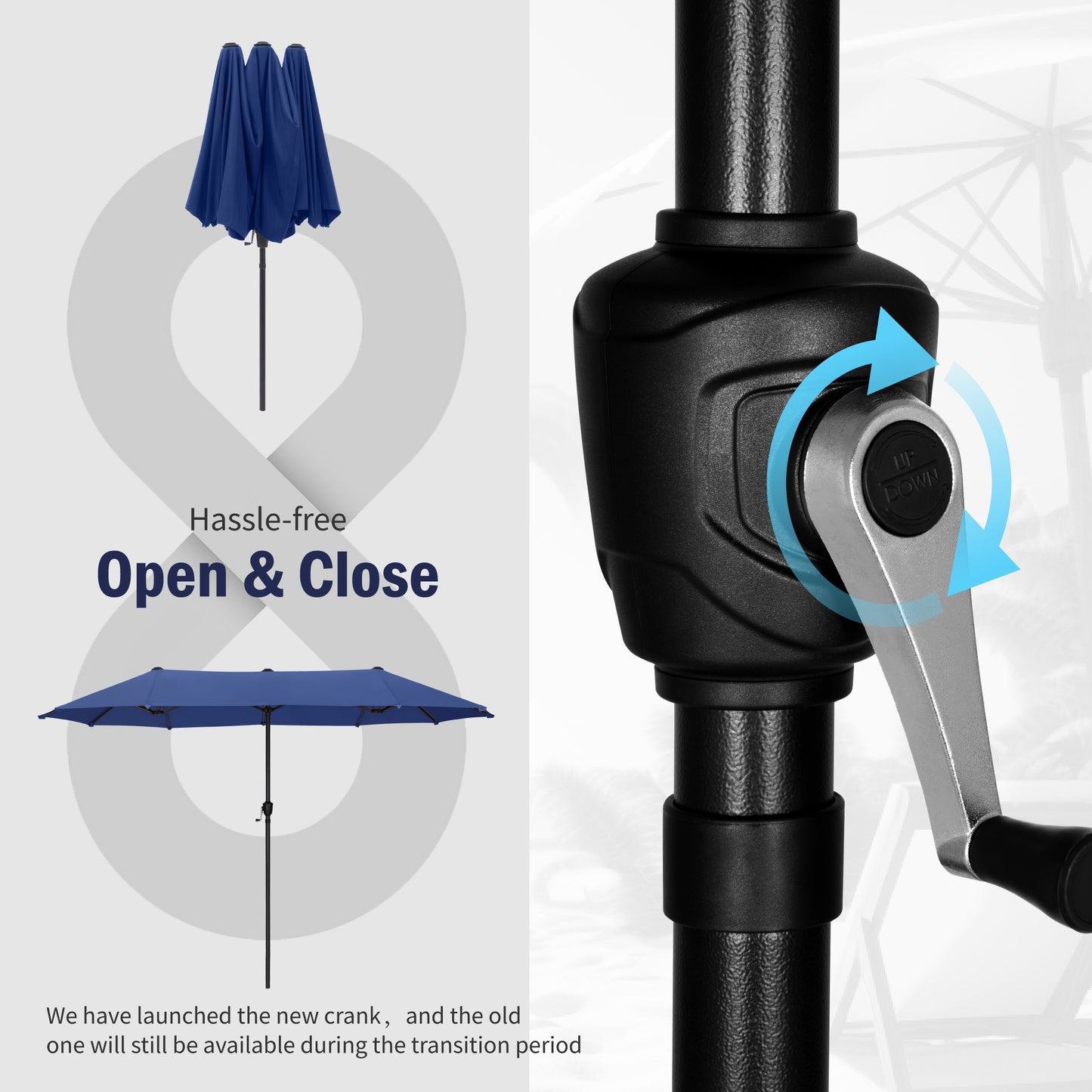 Captiva Designs 8pc Patio Dining Set with Rectangular Steel Table & Black Steel Chairs & Market Umbrella