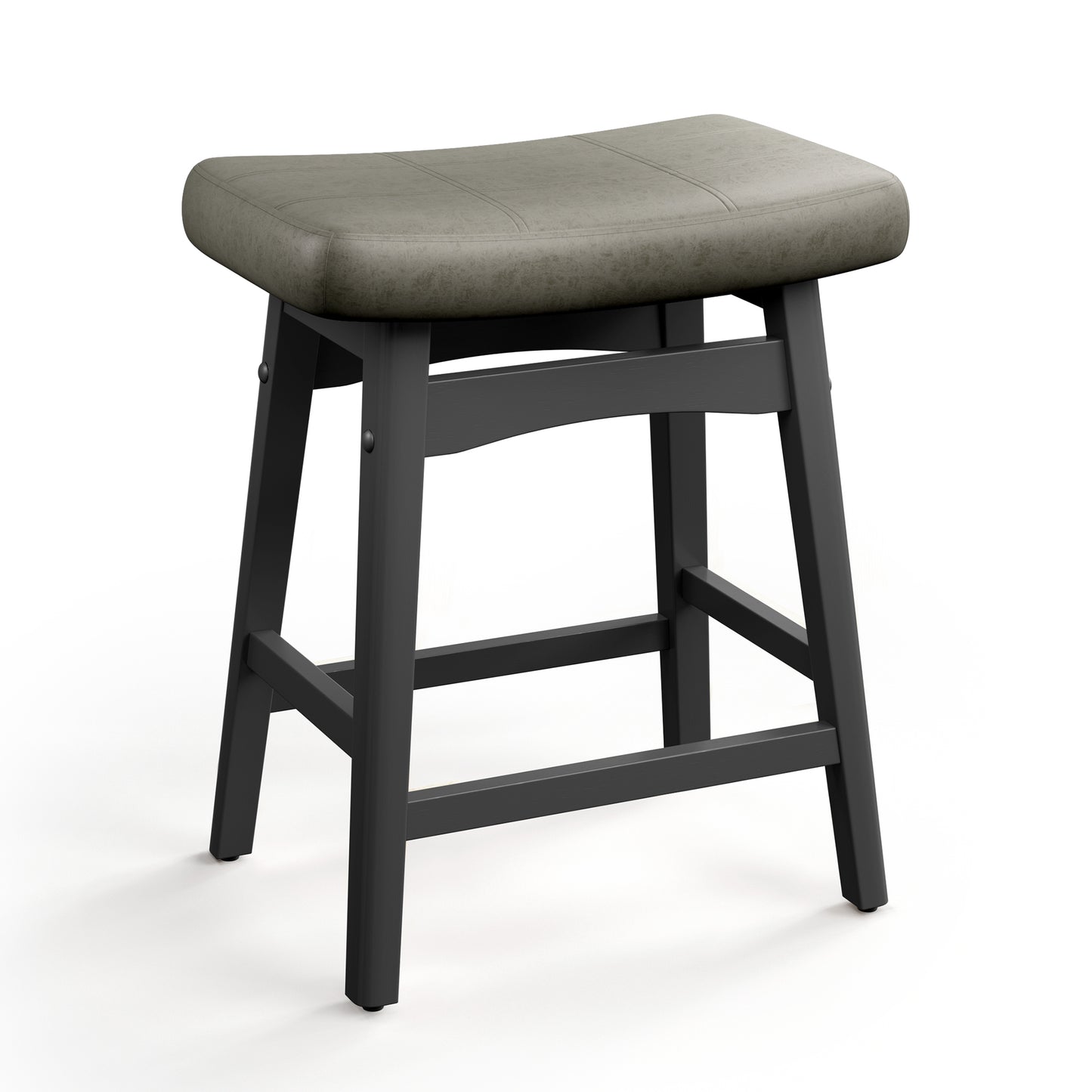 Captiva Designs 24 inch Counter Height Bar Stool with Padded Seat & Solid Wood Frame & Footrest