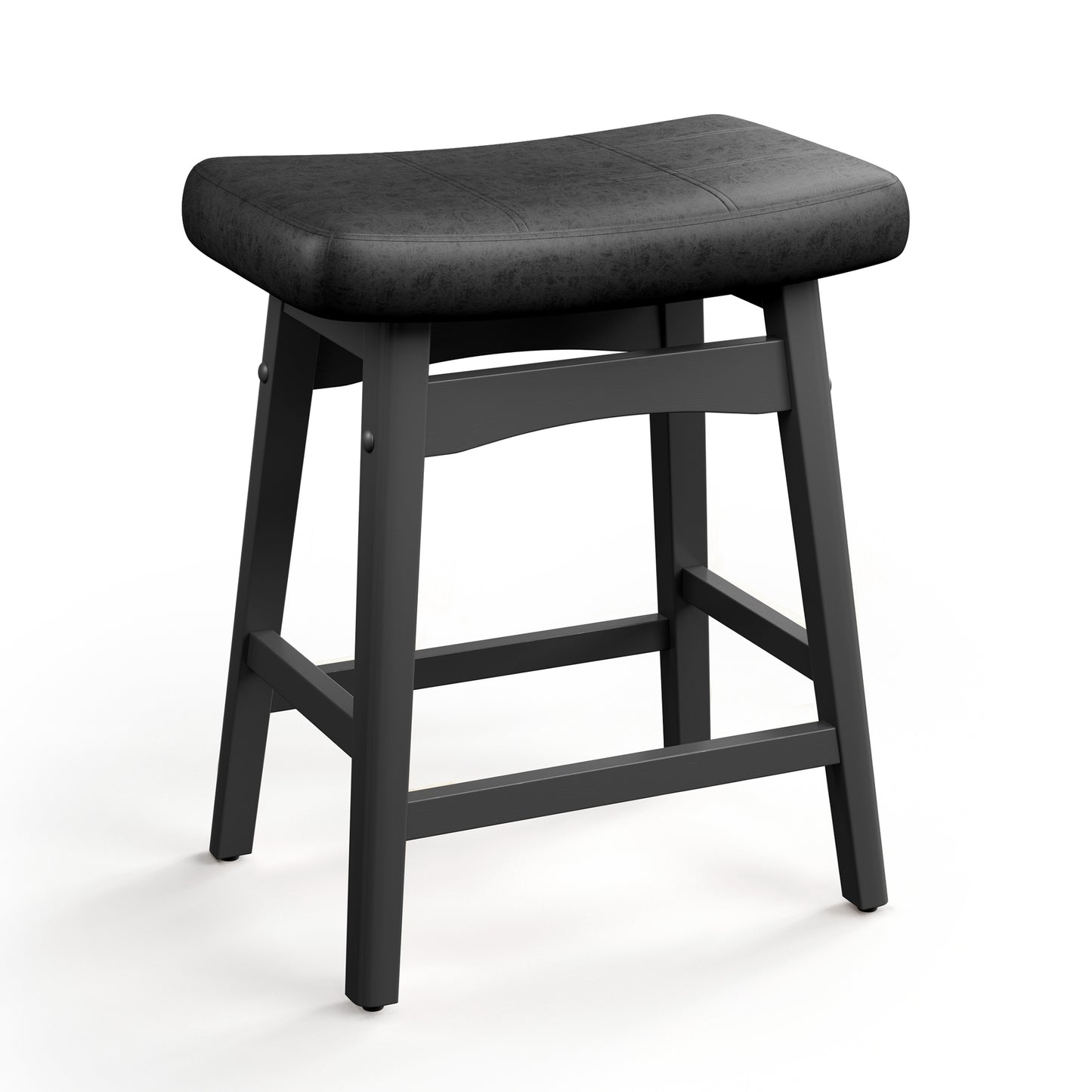 Captiva Designs 24 inch Counter Height Bar Stool with Padded Seat & Solid Wood Frame & Footrest