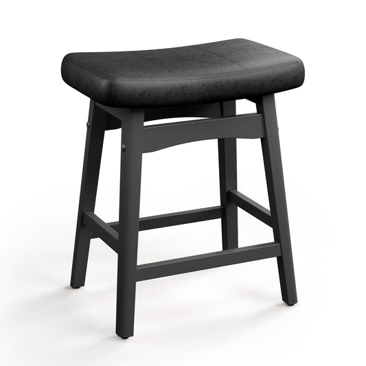 Captiva Designs 24 inch Counter Height Bar Stool with Padded Seat & Solid Wood Frame & Footrest
