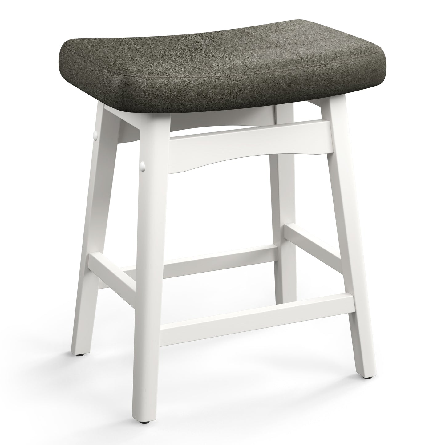 Captiva Designs 24 inch Counter Height Bar Stool with Padded Seat & Solid Wood Frame & Footrest