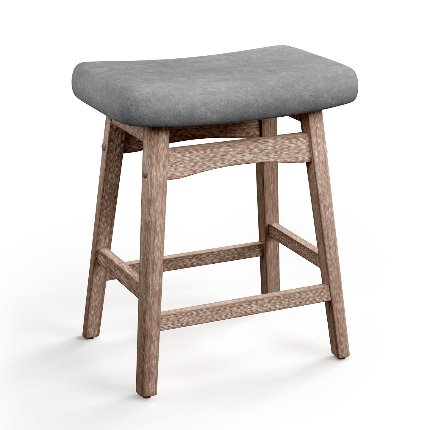 Captiva Designs 24 inch Counter Height Bar Stool with Padded Seat & Solid Wood Frame & Footrest