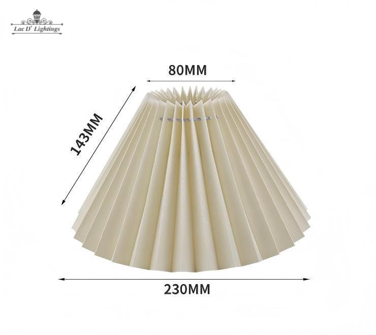 Lac D' Lightings Fabric Pleated Lampshade
