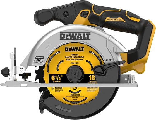 DEWALT 20V MAX* 6-1/2 in. Brushless Cordless Circular Saw, Tool Only