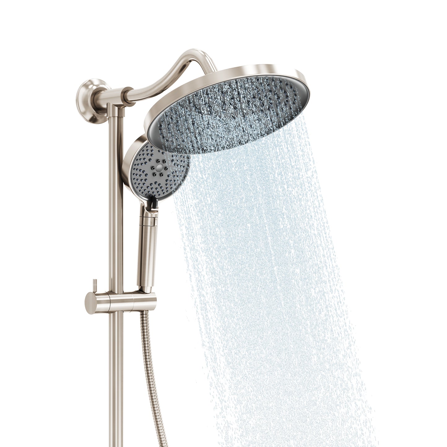 Captiva Designs Wall Mounted High Pressure Shower Head with Hand Shower