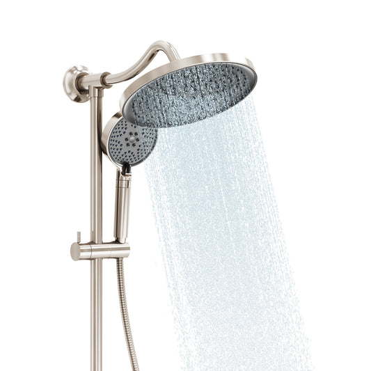 Captiva Designs Wall Mounted High Pressure Shower Head with Hand Shower