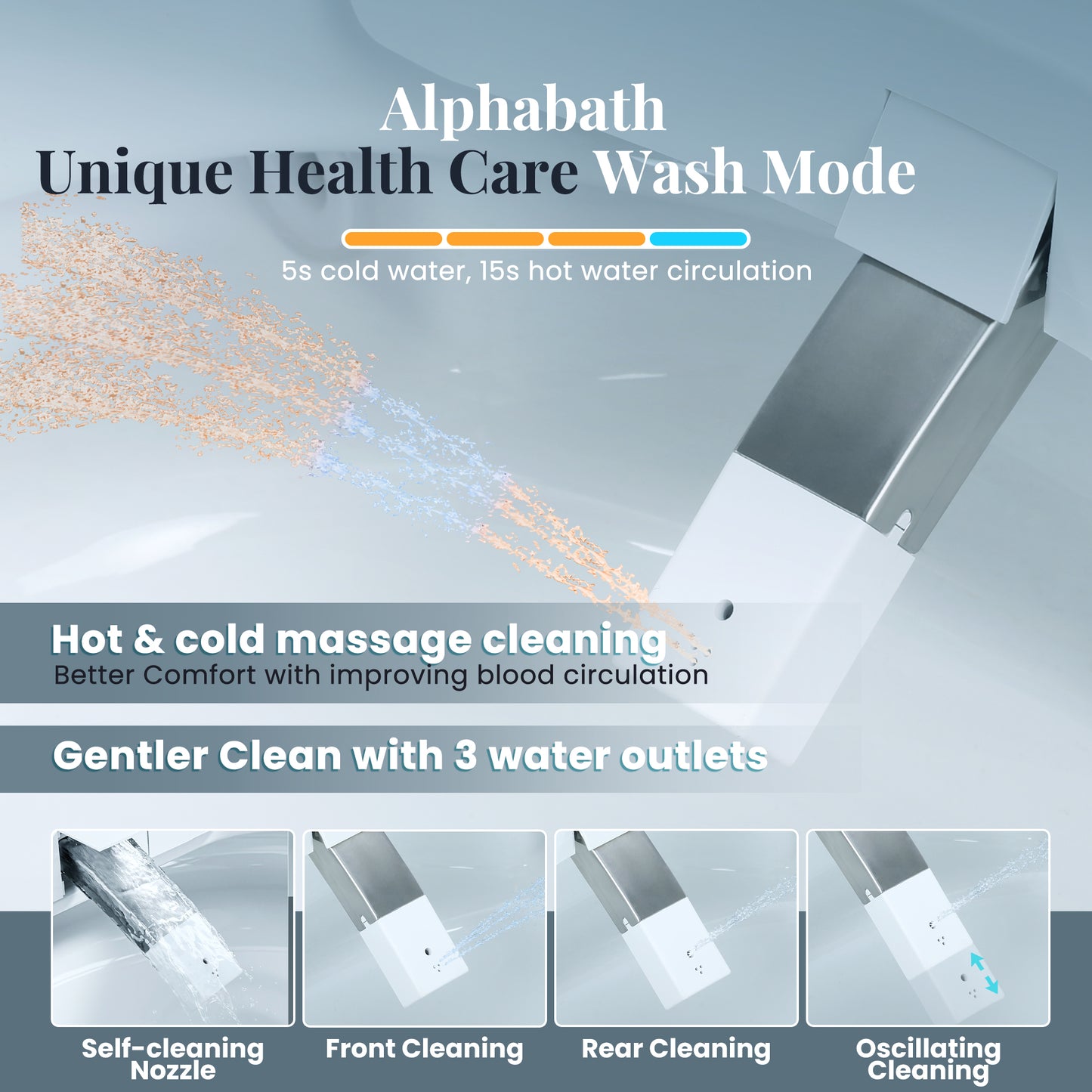 Captiva Designs Smart Bidet Toilet with Heated Seat & Remote Control