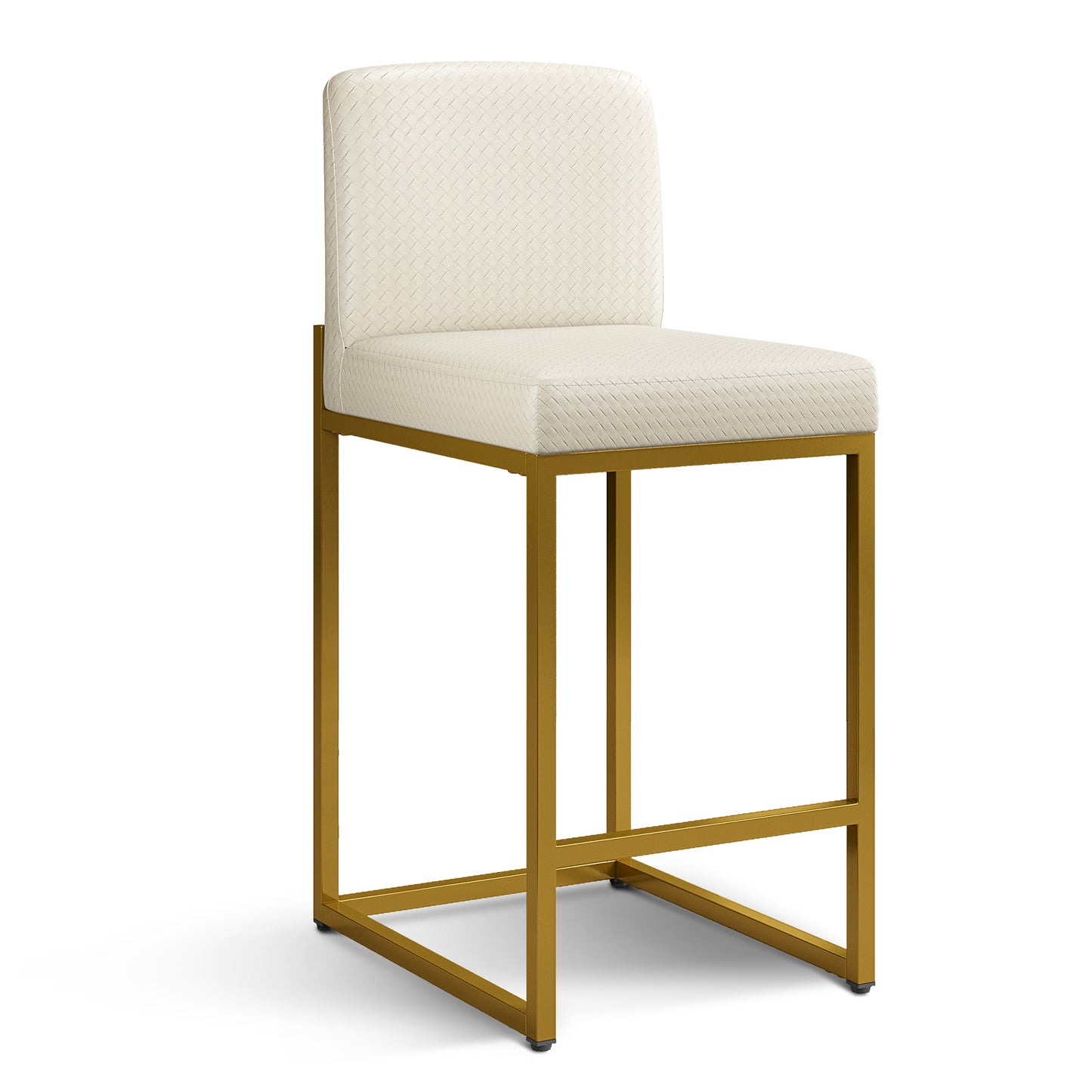 Captiva Designs 24 inch Height Bar Stool with Padded Seat and Back & Sturdy Steel Frame & Footrest