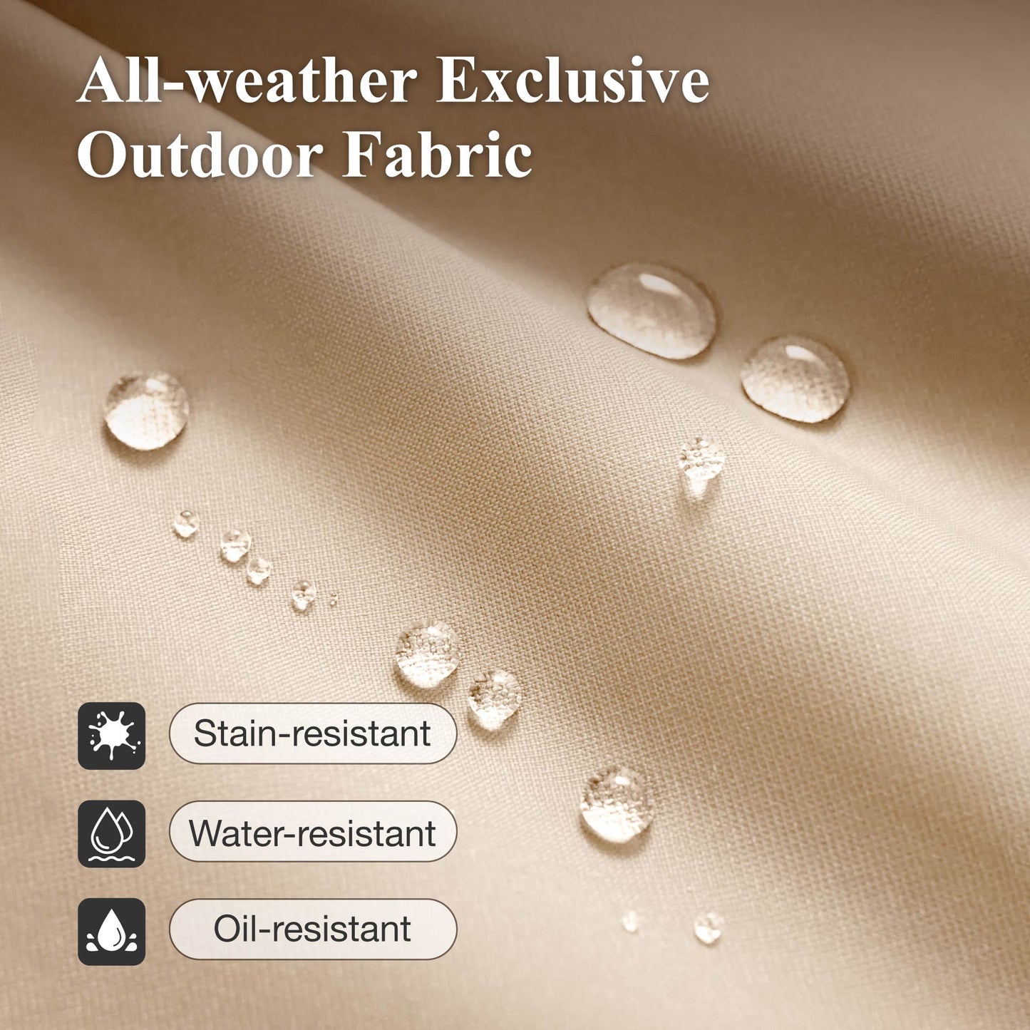 Captiva Designs 8pc Patio Dining Set with Rectangular Steel Table & Black Steel Chairs & Beige Umbrella