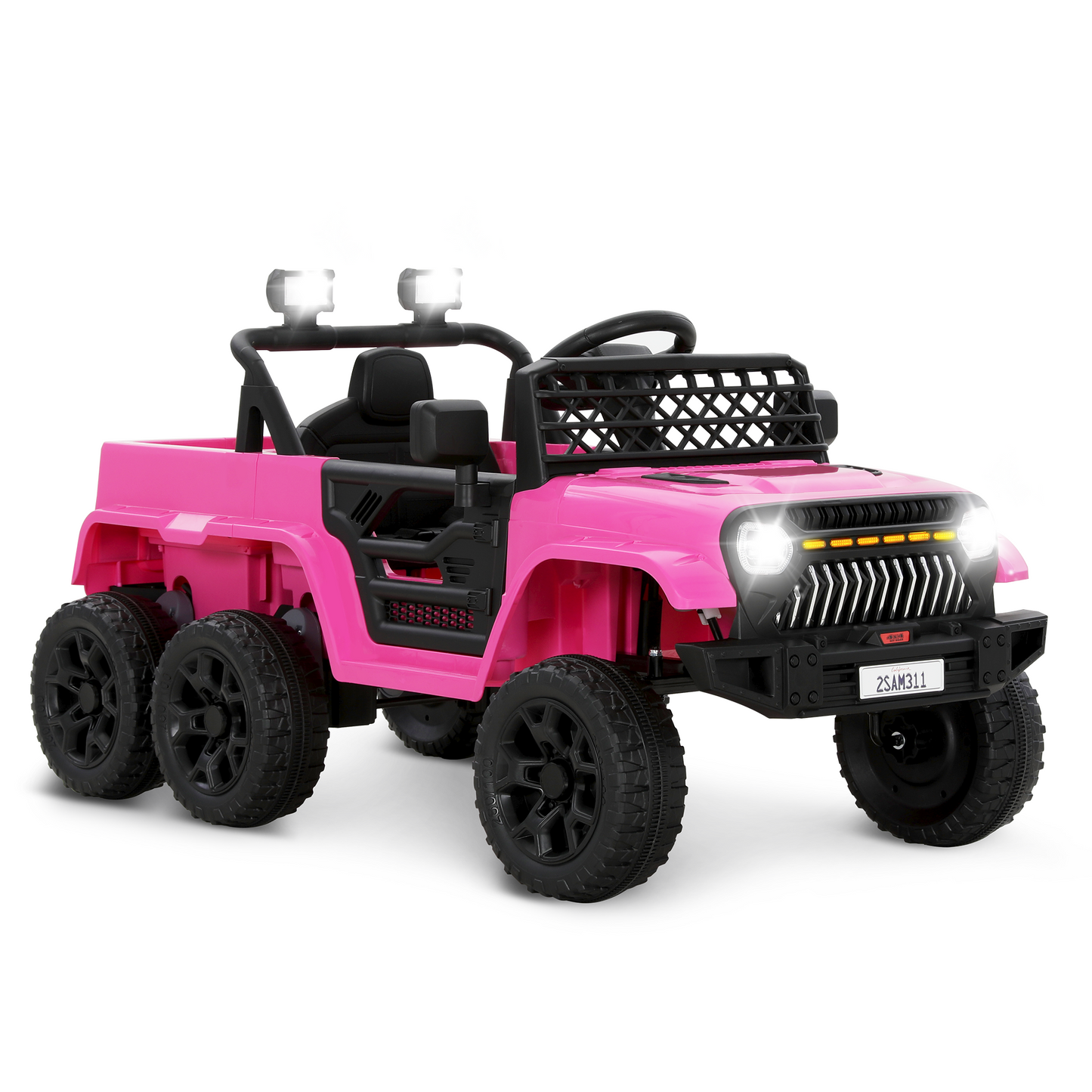 Captiva Designs Electric Jeep Car with Remote Control & Bluetooth Music & Off-Road Power Wheels