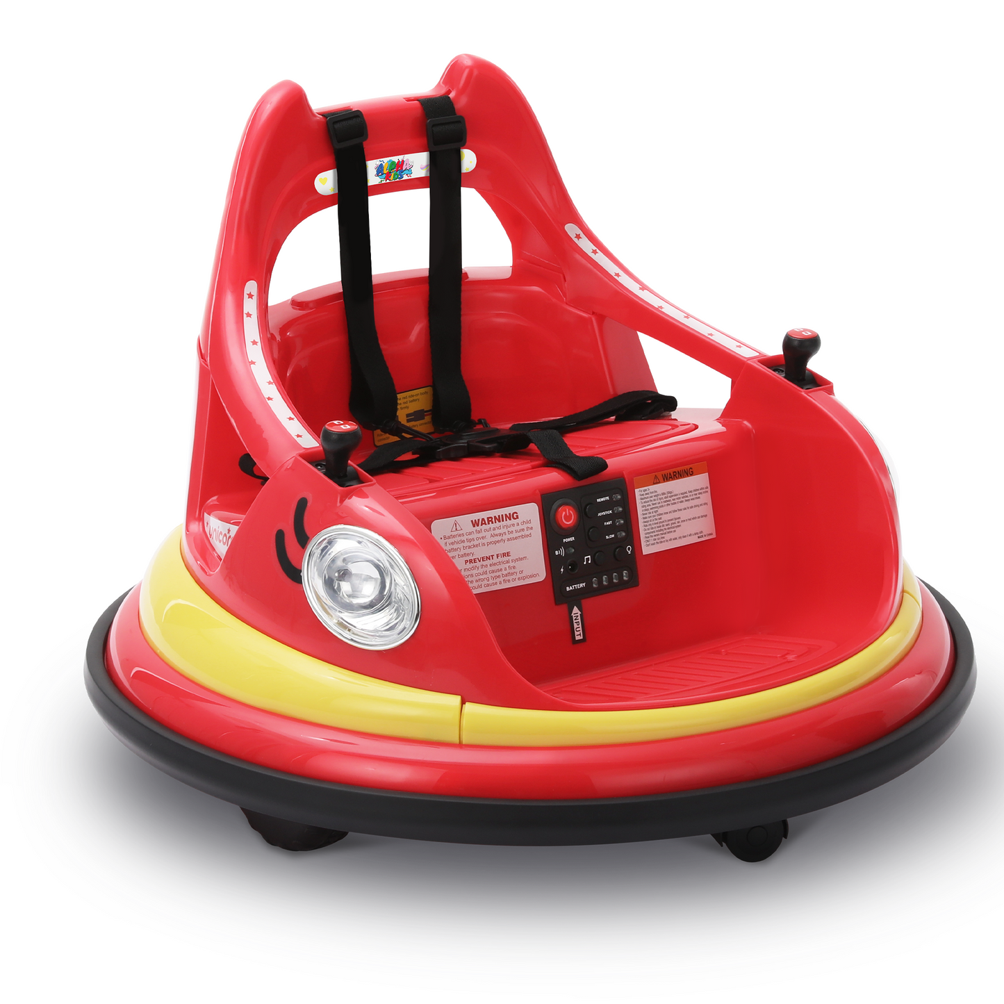 Captiva Designs 12V Electric Bumper Car, Kids Ride on Car with 360°Spinning & Remote Control & Music
