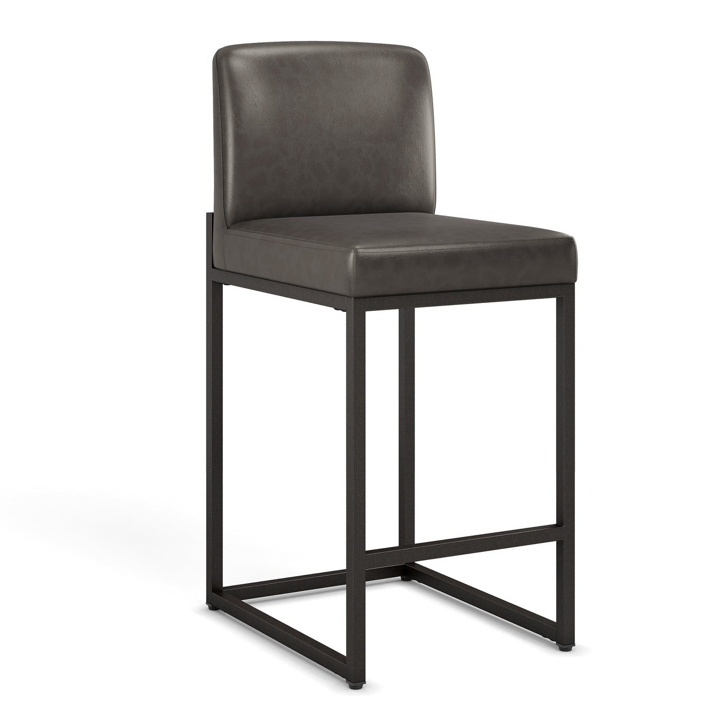 Captiva Designs 24 inch Height Bar Stool with Padded Seat and Back & Sturdy Steel Frame & Footrest