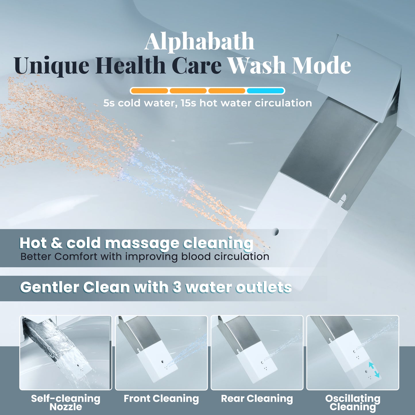 Captiva Designs Smart Bidet Toilet with Heated Seat & Remote Control