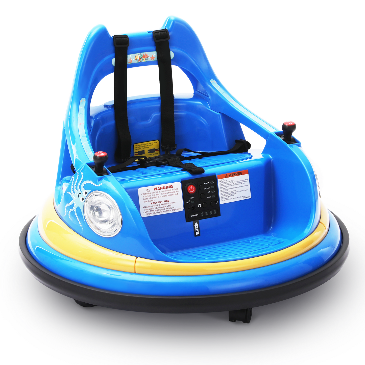 Captiva Designs 12V Electric Bumper Car, Kids Ride on Car with 360°Spinning & Remote Control & Music