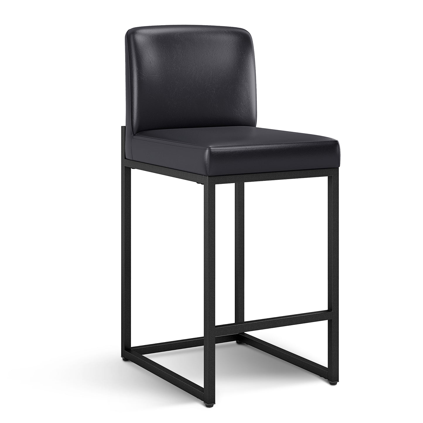 Captiva Designs 24 inch Height Bar Stool with Padded Seat and Back & Sturdy Steel Frame & Footrest